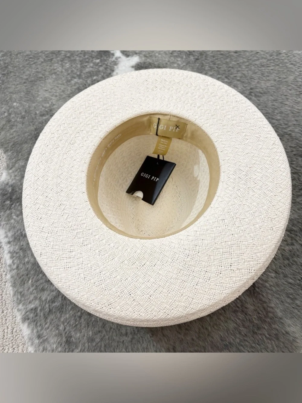 NWT GIGI PIP CARA LOREN PENCIL BRIM STRAW S/M 57 - Picture 9 of 13